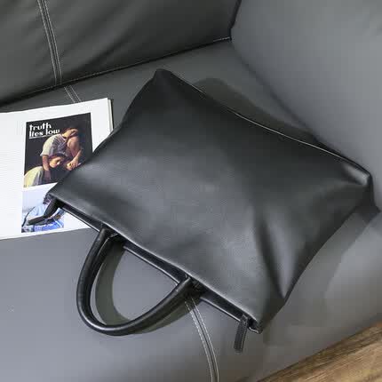 酷奇袋鼠手提包男韩版公文包简约休闲单肩斜挎包办公包超薄电脑文件包