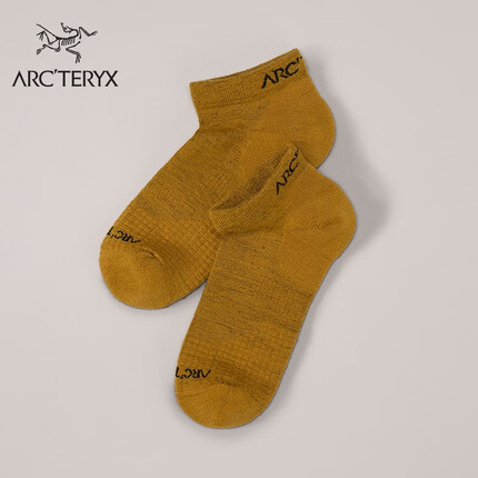ARC’TERYX始祖鸟 MERINO WOOL 透气 男女同款 袜子 Yukon/育空黄 S