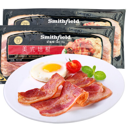 Smithfield 国产美式培根480g 冷藏培根片烧烤食材