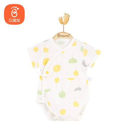 贝瑞加（Babyprints）新生儿短袖包屁衣婴儿连体衣宝宝夏季爬服轻薄纯棉 气球59