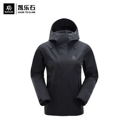 凯乐石（KAILAS）硬壳冲锋衣(猎风)户外单层登山服 KG2311205 墨黑（女款）S