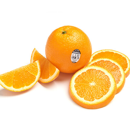 新奇士（Sunkist）美国晚熟脐橙 黑标 4粒 单果约180g 新鲜水果