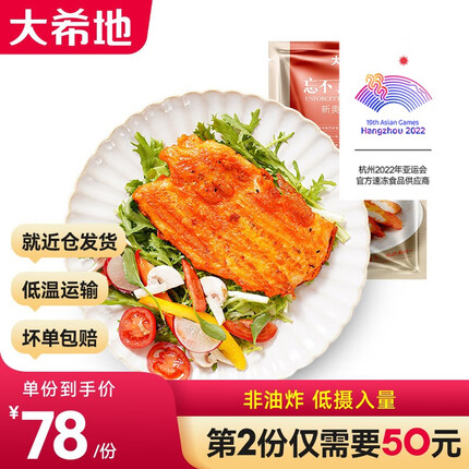 大希地鸡胸肉 忘不了大鸡排 10袋装 轻食低脂 健身代餐 高蛋白鸡排 忘不了大鸡排【奥尔良】