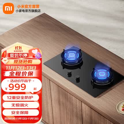 米家小米智能定时燃气灶S1 智能双边定时 底座可调节 4800W S1(液化气)