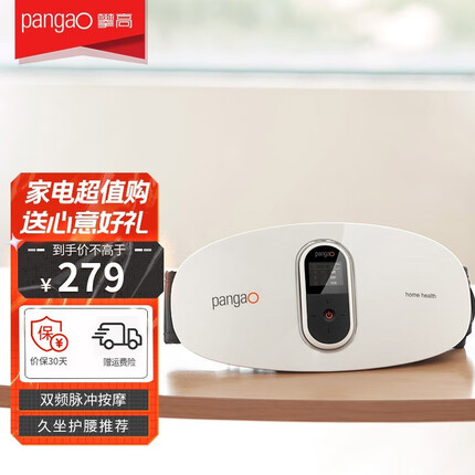 攀高(PANGAO) 腰部按摩器 腰椎按摩仪腰部按摩腹部按摩器热敷实用礼物礼品送男友女友 经典旗舰款:PG-2645