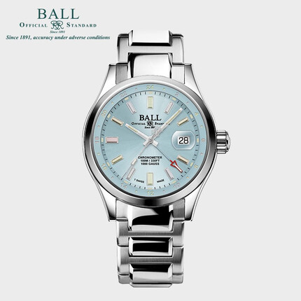 波尔工程师系列冰韧自产机芯GMT天文台彩虹气灯904L精钢GM9100C-S2C GM9100C-S2C-IBER冰蓝盘