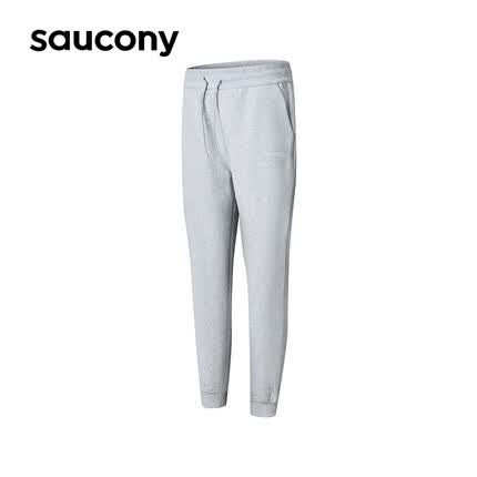 Saucony索康尼休闲运动舒适百搭跑步针织长裤女白花灰M