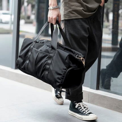 铂呐苓干湿分离健身包男女旅行包大容量独立鞋仓旅游出差 瑜伽包 黑