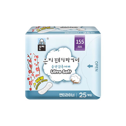 恩芝(Eun jee)【韩国进口】卫生巾护垫超薄纯棉155mm25片
