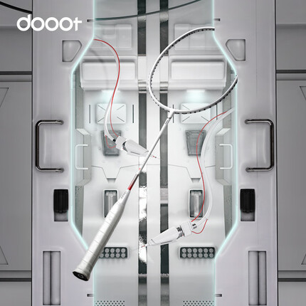 道特（dooot）羽毛球拍单拍G1全碳素纳米超轻耐用速度型成人专业训练进攻球拍 白银色4U 成品拍（dooot耐打线）