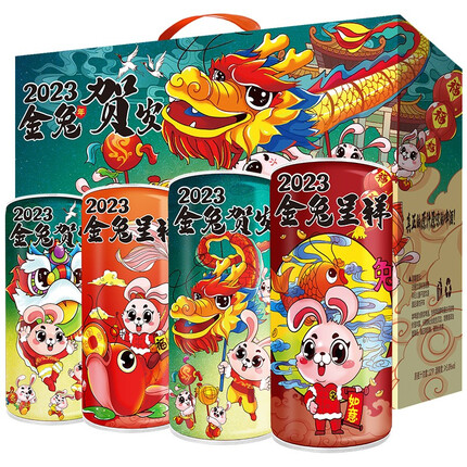 琴鸥青岛特产原浆精酿啤酒兔年礼盒整箱 【金兔贺岁珍藏版】1L*4桶礼盒装