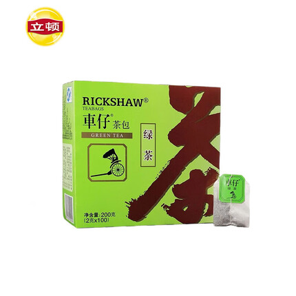 立顿（Lipton）茶叶2023年绿茶安徽黄山车仔休闲下午茶袋泡茶双囊茶包100包200g
