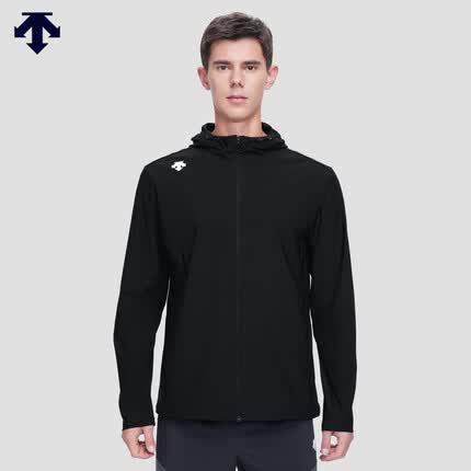 DESCENTE迪桑特 男子2023年新款针织上衣防晒衣运动休闲外套 BK-BLACK 2XL(185/104A)
