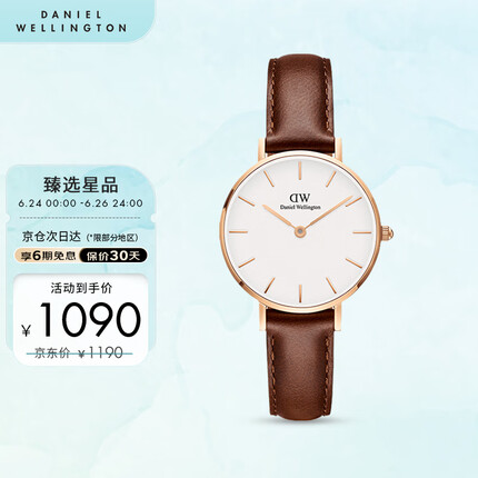 丹尼尔惠灵顿（DanielWellington）DW女表皮革表带28mm欧美简约风时尚石英表生日礼物DW00100231