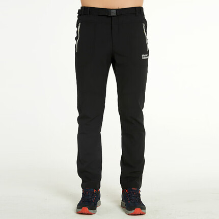 埃尔蒙特 ALPINT MOUNTAIN 男款户外攀岩登山裤冲锋裤徒步裤透气透湿弹力快干耐磨 640-221 黑色 L