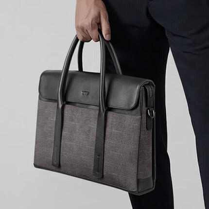 BVP公文包男士商务休闲手提包牛皮单肩斜挎包笔记电脑包公务包送爱人