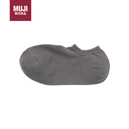 无印良品(MUJI)女式合脚直角运动船袜女袜DAF29A3S 浅灰棕色 23-25cm