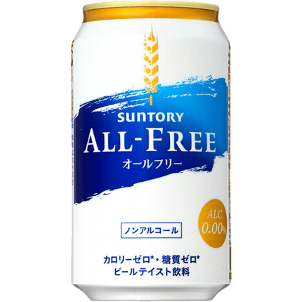 三得利ALL FREE无酒精啤酒日本进口零糖无醇无嘌呤啤酒风味饮料 6罐(350ml)