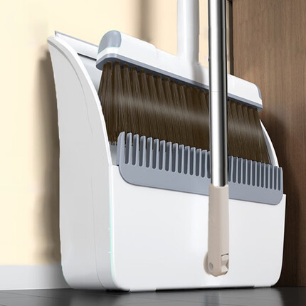 雅高 扫把簸箕套装组合 家用软毛扫地扫头发可折叠扫帚