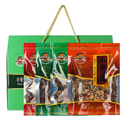 东北老红帽 东北特产礼盒坚果山珍组合榛子松子蘑菇木耳年货送礼团购大礼包 榛蘑红松伞小黄蘑香菇3679全味包