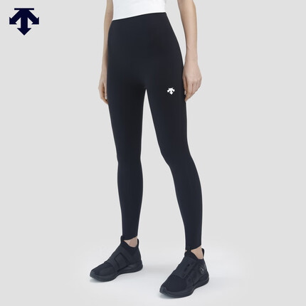 DESCENTE迪桑特 TRAINING系列 运动训练瑜伽 女子紧身裤 黑色-BK M(165/66A)
