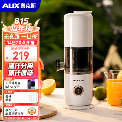 奥克斯 AUX 原汁机榨汁机家用迷你便携式渣汁分离 多功能去渣全自动鲜炸果蔬果汁机搅拌机料理机 HX-Y20