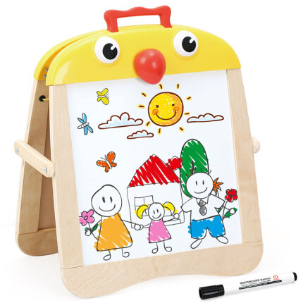 特宝儿 小鸡双面画板 便携式儿童玩具黑板男孩女孩宝宝绘画工具 早教2-3-6岁画画益智玩具节日礼物儿童