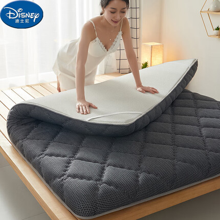 迪士尼（Disney）乳胶席梦思床垫1米35一1.1二1.35五5八1.5m1.8乘2x2米2.2两8/1.9 高端灰单边9cm厚度 1.2*1.9米 现货