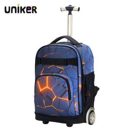 uniker拉杆书包女初高中小学生男大容量双肩背包可登机旅游行李箱包送礼 12161A重生