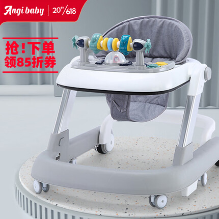 ANGI BABY婴儿学步车儿童多功能防侧翻手推车带音乐灯光宝宝学走路助步车