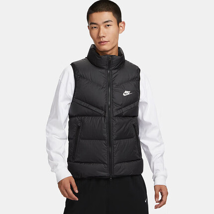 耐克NIKE背心男子羽绒保暖SF WR 650-D FLD马甲秋冬FB8184-010黑XXL