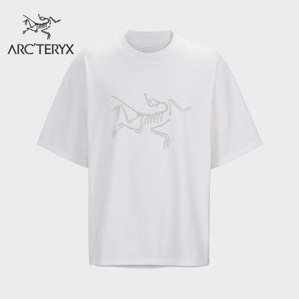 ARC’TERYX始祖鳥 ENVOY ARC'WORD 透氣 男子 棉質短袖T恤 White Light/石膏白 M