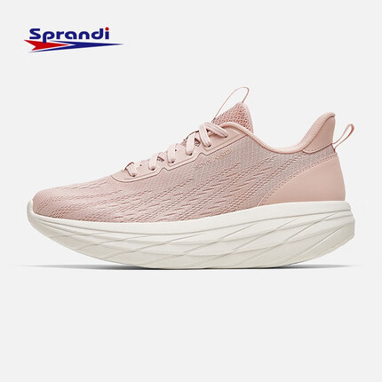 斯潘迪Rolling DOME Lite丨运动鞋女鞋新款软底舒适休闲跑步鞋 光晕粉-2 38.5