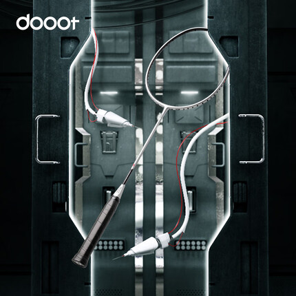 道特（dooot）全碳素羽毛球拍单拍纳米级超轻耐打速度型专业比赛超强进攻球拍G2 4U 暗黑太空银 BG-95羽线