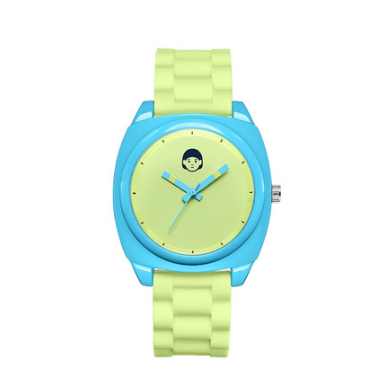 FUNTIME 2023新款可爱女生混搭潮流果冻粉红手表女款百搭学生防水 清新绿
