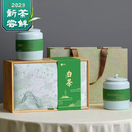 宋品2023新茶现货明前精品安吉白茶绿茶茶叶礼盒200g装开园头采高山茶