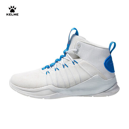 KELME/卡尔美篮球鞋 男鞋秋冬透气跑步鞋高帮缓震休闲运动鞋 6991569 白色 41