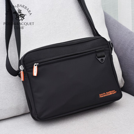 圣大保罗男休闲包运动单肩斜挎包商务休闲旅行小包青年中年大容量时尚帆布 横款大号C80910204-0701