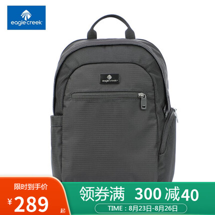 EAGLE CREEK美国逸客背包男女休闲轻便IPAD背包书包潮流通勤户外旅行小双肩包 黑色