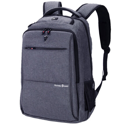 维多利亚旅行者（VICTORIATOURIST）双肩包笔记本电脑包17.3英寸游戏本背包大容量书包V9006加大版灰色
