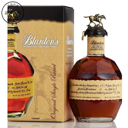 波兰顿（Blantons）品牌直供 波兰顿Blanton绿标珍藏黄标金标肯塔基波旁波本威士忌 波兰顿黄标原酿单桶波旁威士忌