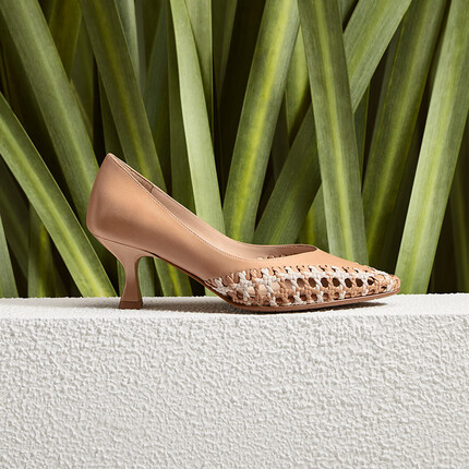 帕翠亚(patricia)西班牙原产进口2023春夏新款手工编织羊皮细跟高跟鞋