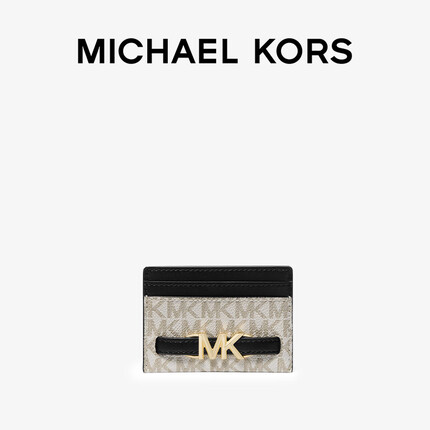MICHAEL KORS 迈克高仕 Reed 女士大号 Logo 饰卡包 香草白/黑色 927 NS