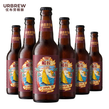 优布劳精酿 船长60海里IPA啤酒 330ml*6瓶