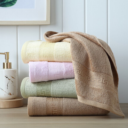 竹一百竹纤维毛巾竹炭加厚吸水洗脸大毛巾男女家用洗澡毛巾手巾34*76cm 黄色单条装 34*76cm