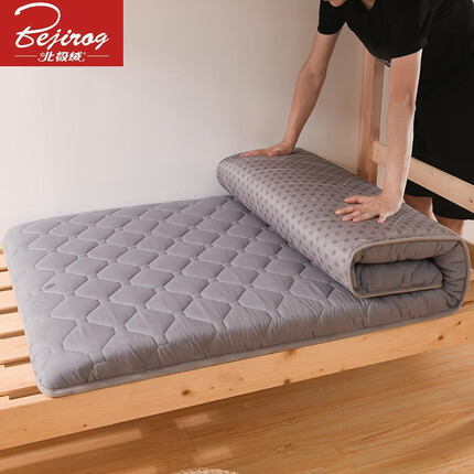 北极绒床垫软垫家用租房专用学生宿舍棉花垫褥子榻榻米地铺睡垫 高级灰JY 1*2m
