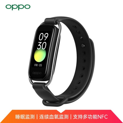 OPPO 手环时尚版 支持NFC 智能运动手环 连续血氧监测 心率/睡眠监测手环 AMOLED高清彩色大屏 星空黑