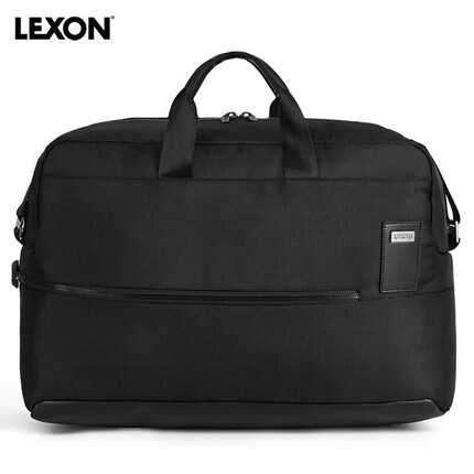 乐上（LEXON）旅行包男士手提大容量行李包休闲健身包商务出差登机旅行袋黑色