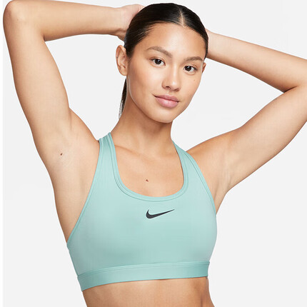 耐克NIKE秋运动内衣女紧身SWSH MED SPT BRA运动内衣DX6822-309淡蓝XL