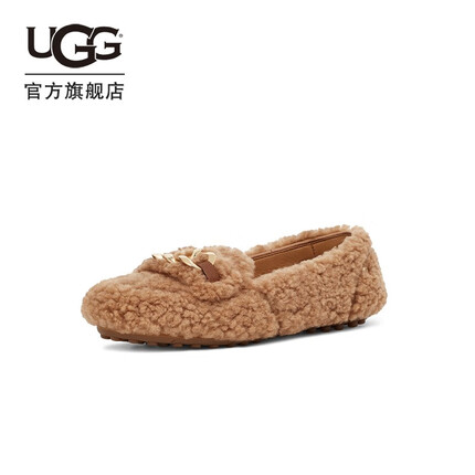 UGG秋季新款女士单鞋舒适一脚蹬豆豆鞋乐福鞋1153515 CHE | 栗色 37